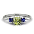 Classic Three Stone Peridot Engagement Ring - Valentina No. 715 image 1
