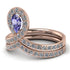 Tanzanite Pear Shape Stacking Bridal Set - Emilia No. 202 image 2
