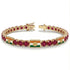 Ruby Tennis Bracelet with India Flag no. 10 image 2