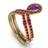 Amethyst Pear Shape Stacking Bridal Set - Emilia No. 310 image 4
