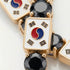 Black Diamond Tennis Bracelet with South Korea Flag no. 7 image 3