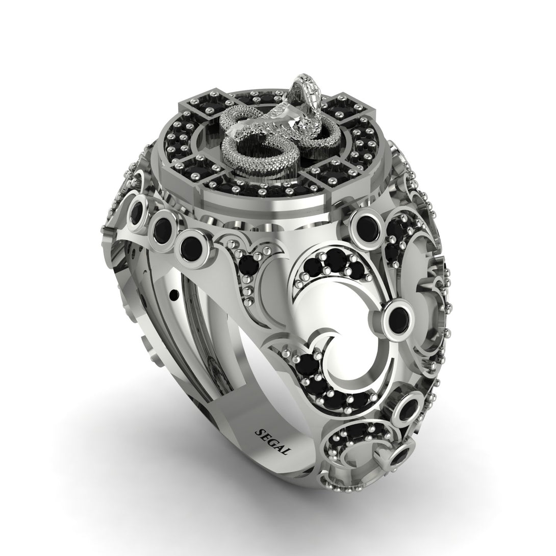 Black Diamond Cobra Gold Men's Fashion Ring - Waylon No. 9