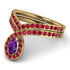 Amethyst Pear Shape Stacking Bridal Set - Emilia No. 310 image 3