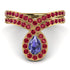 Tanzanite Pear Shape Stacking Bridal Set - Emilia No. 210 image 5