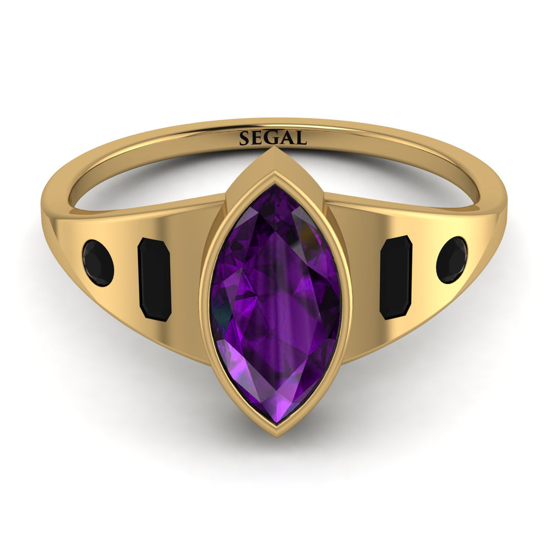 Marquise Bezel Amethyst Ring - Juliana No. 307