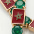 Emerald Tennis Bracelet with Morocco Flag no. 4 image 3