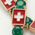 Emerald Tennis Bracelet with Switzerland Flag no. 4 image 3