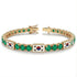 Emerald Tennis Bracelet with South Korea Flag no. 4 image 2