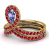 Tanzanite Pear Shape Stacking Bridal Set - Emilia No. 210 image 2