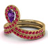 Amethyst Pear Shape Stacking Bridal Set - Emilia No. 310 image 2
