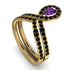 Amethyst Pear Shape Stacking Bridal Set - Emilia No. 307 image 5