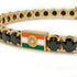 Black Diamond Tennis Bracelet with India Flag no. 7 image 4