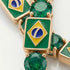 Emerald Tennis Bracelet with Brazil Flag no. 4 image 3