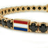 Black Diamond Tennis Bracelet with Netherlands Flag no. 7 image 2