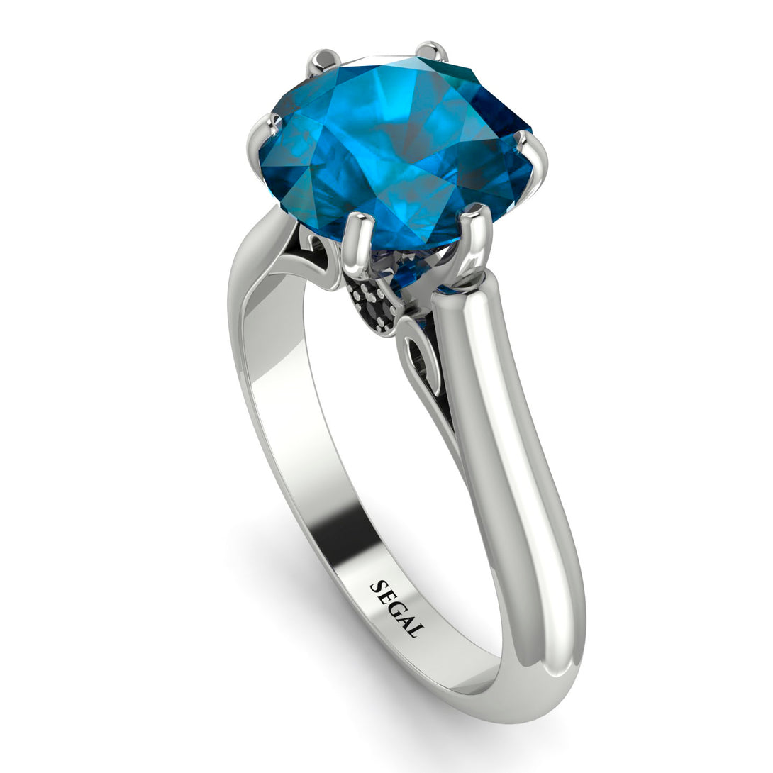 3ct Blue Topaz Engagement Ring - June No. 509