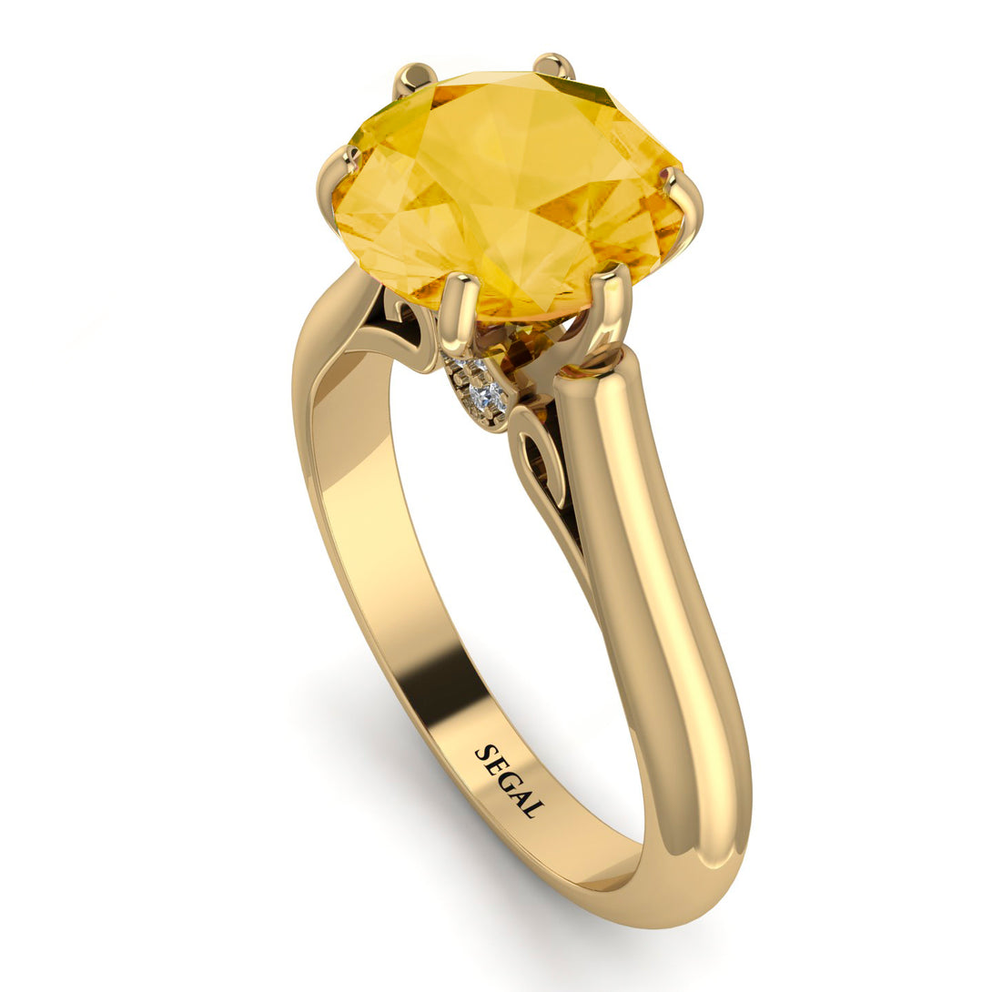 3ct Citrine Engagement Ring - June No. 601