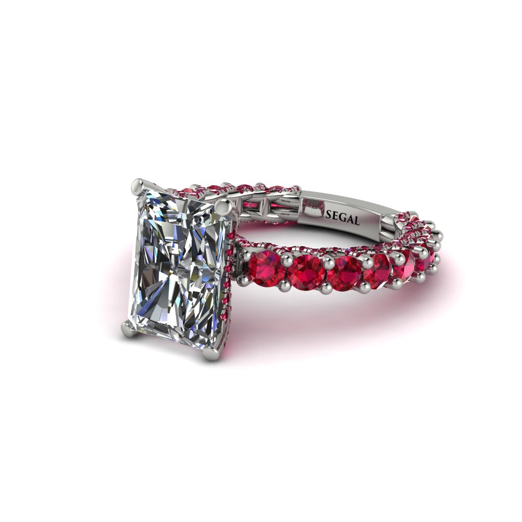 4Ct Radiant Cut Diamond Engagement Ring - Serenity No. 48