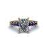 4Ct Radiant Cut Diamond Engagement Ring - Serenity No. 61 image 2