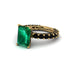 4Ct Radiant Cut Emerald Engagement Ring - Serenity No. 34 image 1