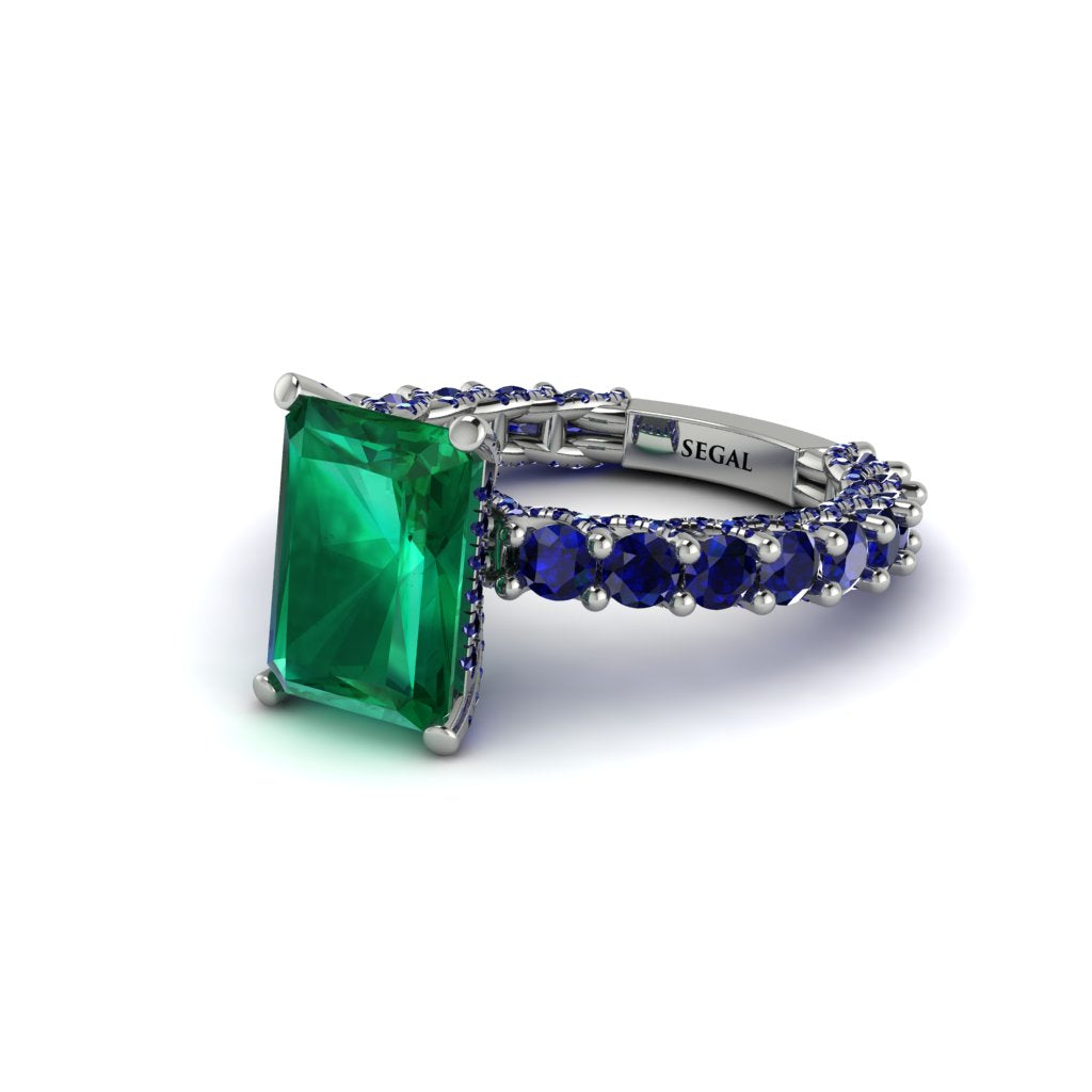 4Ct Radiant Cut Emerald Engagement Ring - Serenity No. 66