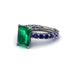 4Ct Radiant Cut Emerald Engagement Ring - Serenity No. 66 image 1