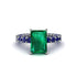 4Ct Radiant Cut Emerald Engagement Ring - Serenity No. 66 image 2