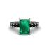 4Ct Radiant Cut Emerald Engagement Ring - Serenity No. 36 image 2