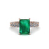4Ct Radiant Cut Emerald Engagement Ring - Serenity No. 5 image 2