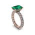 4Ct Radiant Cut Emerald Engagement Ring - Serenity No. 5 image 3