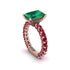 4Ct Radiant Cut Emerald Engagement Ring - Serenity No. 50 image 3