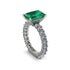 4Ct Radiant Cut Emerald Engagement Ring - Serenity No. 6 image 3