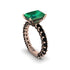 4Ct Radiant Cut Emerald Engagement Ring - Serenity No. 35 image 3