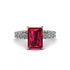 4Ct Radiant Cut Ruby Engagement Ring - Serenity No. 12 image 2