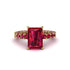 4Ct Radiant Cut Ruby Engagement Ring - Serenity No. 55 image 2