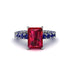 4Ct Radiant Cut Ruby Engagement Ring - Serenity No. 72 image 2