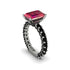 4Ct Radiant Cut Ruby Engagement Ring - Serenity No. 42 image 3