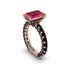 4Ct Radiant Cut Ruby Engagement Ring - Serenity No. 41 image 3