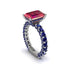 4Ct Radiant Cut Ruby Engagement Ring - Serenity No. 72 image 3