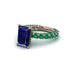 4Ct Radiant Cut Sapphire Engagement Ring - Serenity No. 29 image 1