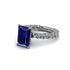 4Ct Radiant Cut Sapphire Engagement Ring - Serenity No. 15 image 1