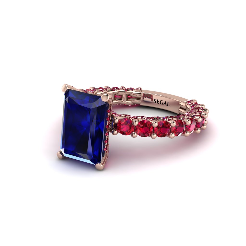 4Ct Radiant Cut Sapphire Engagement Ring - Serenity No. 59