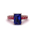 4Ct Radiant Cut Sapphire Engagement Ring - Serenity No. 59 image 2