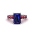 4Ct Radiant Cut Sapphire Engagement Ring - Serenity No. 60 image 2