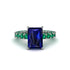 4Ct Radiant Cut Sapphire Engagement Ring - Serenity No. 30 image 2