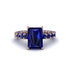 4Ct Radiant Cut Sapphire Engagement Ring - Serenity No. 74 image 2