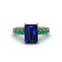 4Ct Radiant Cut Sapphire Engagement Ring - Serenity No. 29 image 2