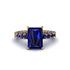 4Ct Radiant Cut Sapphire Engagement Ring - Serenity No. 73 image 2