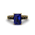 4Ct Radiant Cut Sapphire Engagement Ring - Serenity No. 43 image 2
