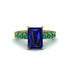 4Ct Radiant Cut Sapphire Engagement Ring - Serenity No. 28 image 2