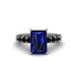 4Ct Radiant Cut Sapphire Engagement Ring - Serenity No. 45 image 2